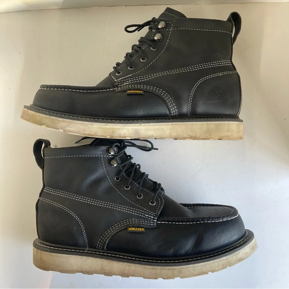 Bonanza Boots FRONTIER PLUS 6" Men's Moc Toe Work Boot - Built For Tough Jobs. - Picture 7 of 12